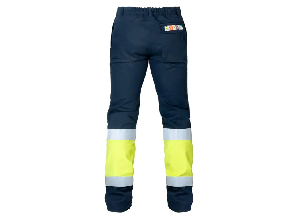 Pantaloni multinorma MULTIPRO 804 bicolor vista posteriore con tasca