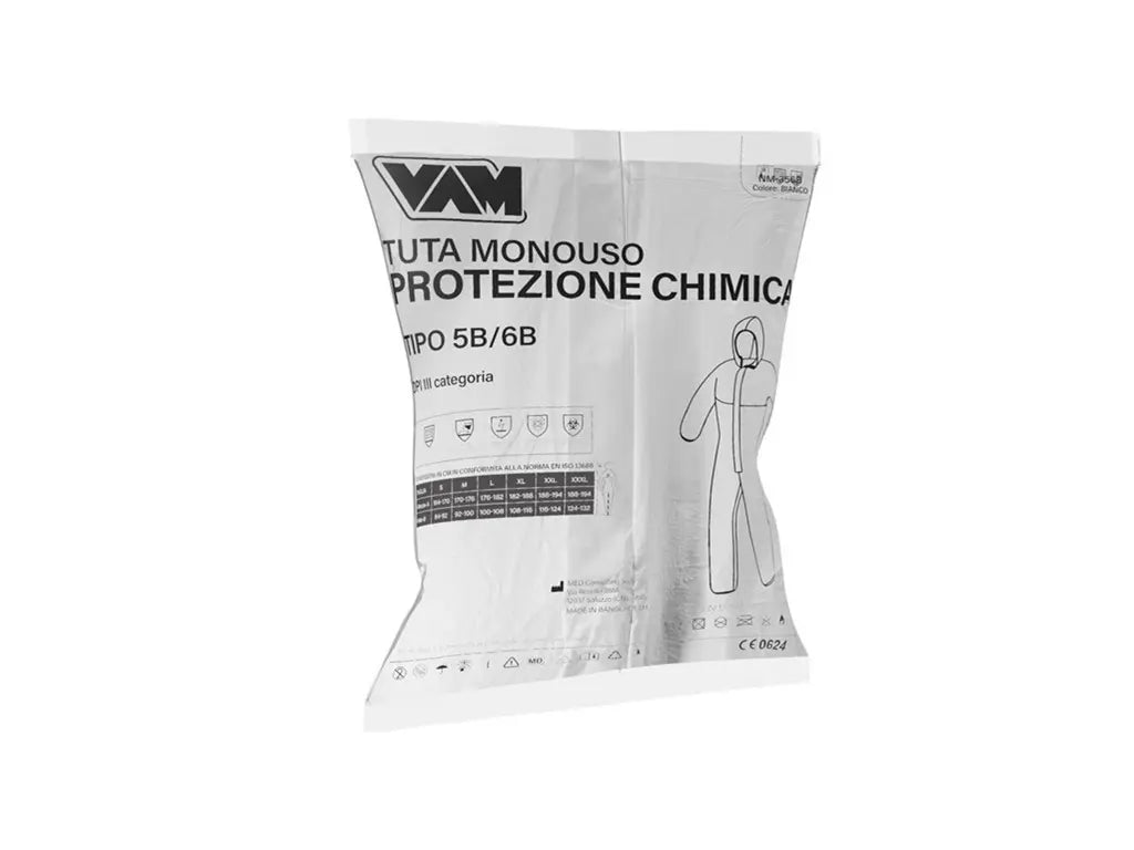 Confezione Tuta monouso 5B/6B 65 g/m² con cappuccio - PWSTORE
