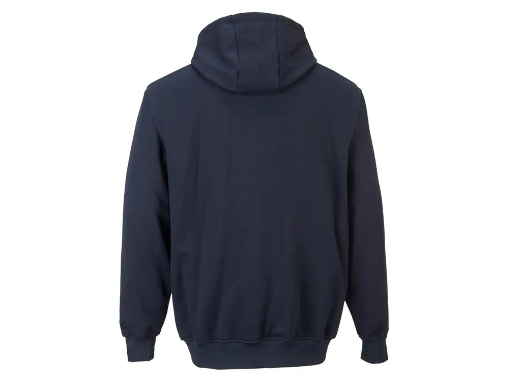 Felpa antistatica FR81 Modaflame blu navy vista posteriore per abbigliamento multinorma
