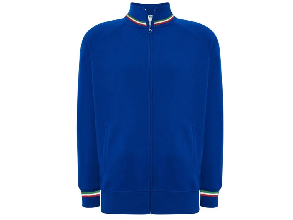 Felpa da lavoro unisex Premium Italia JHK zip intera, 290 g/m², OEKO-TEX® – royal