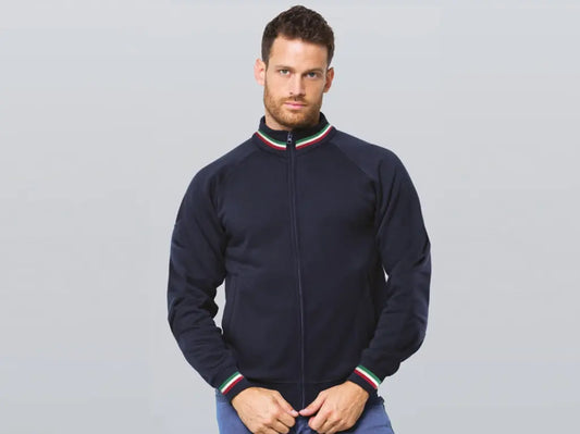 Felpa unisex Premium Italia JHK zip intera, 290 g/m², OEKO-TEX®