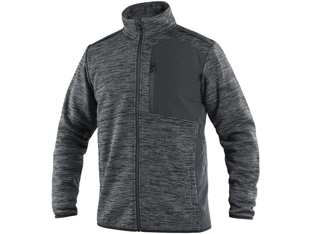 Felpa da lavoro stretch 4ENVI HAMPTON in PET riciclato con zip integrale Grigio