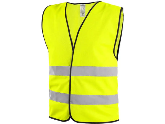 Gilet alta visibilità giallo fluo con bande riflettenti – certificato EN ISO 20471