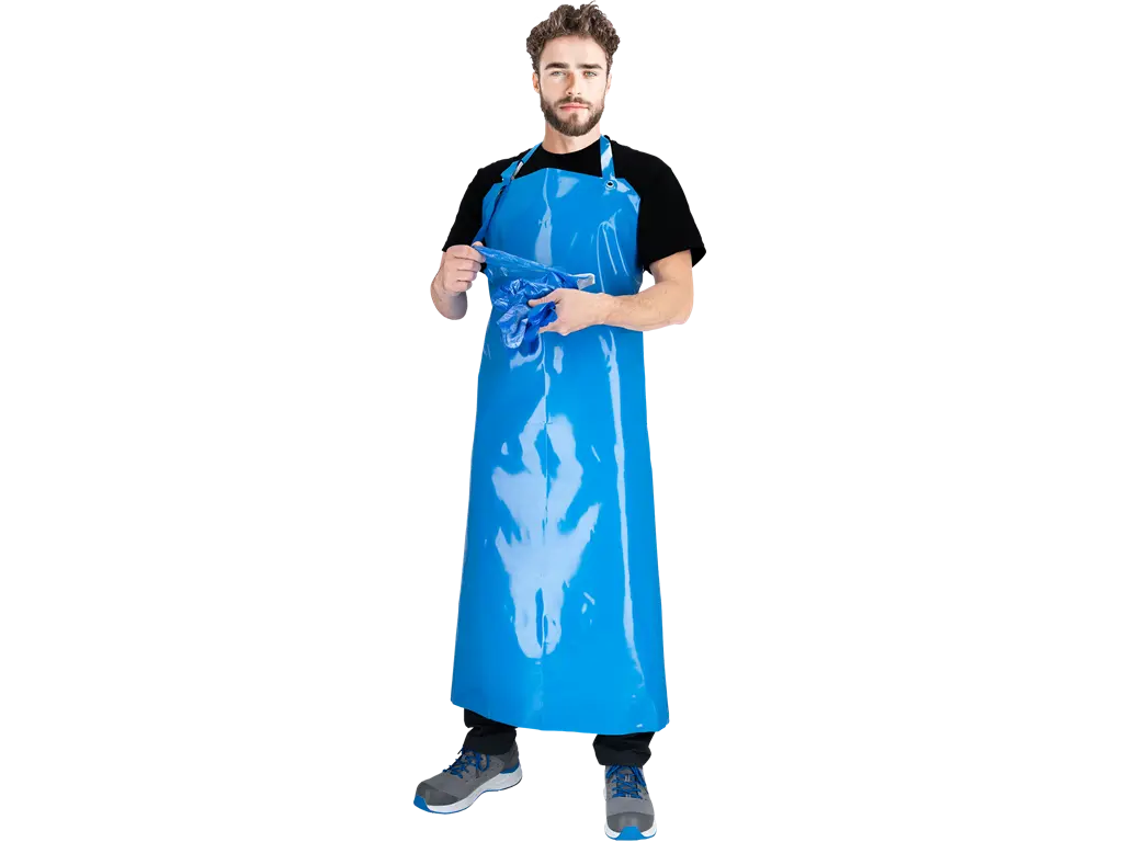 Grembiule impermeabile in TPU 120x90 cm con pettorina e fibbia regolabile al collo