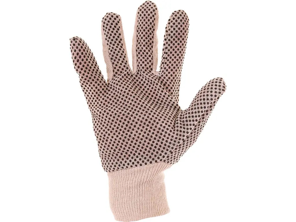 Guanti GABO in tessuto di cotone con puntinatura PVC e polsino elastico vista palmo– taglia 10 – Cat. I EN ISO 21420 – PWSTORE