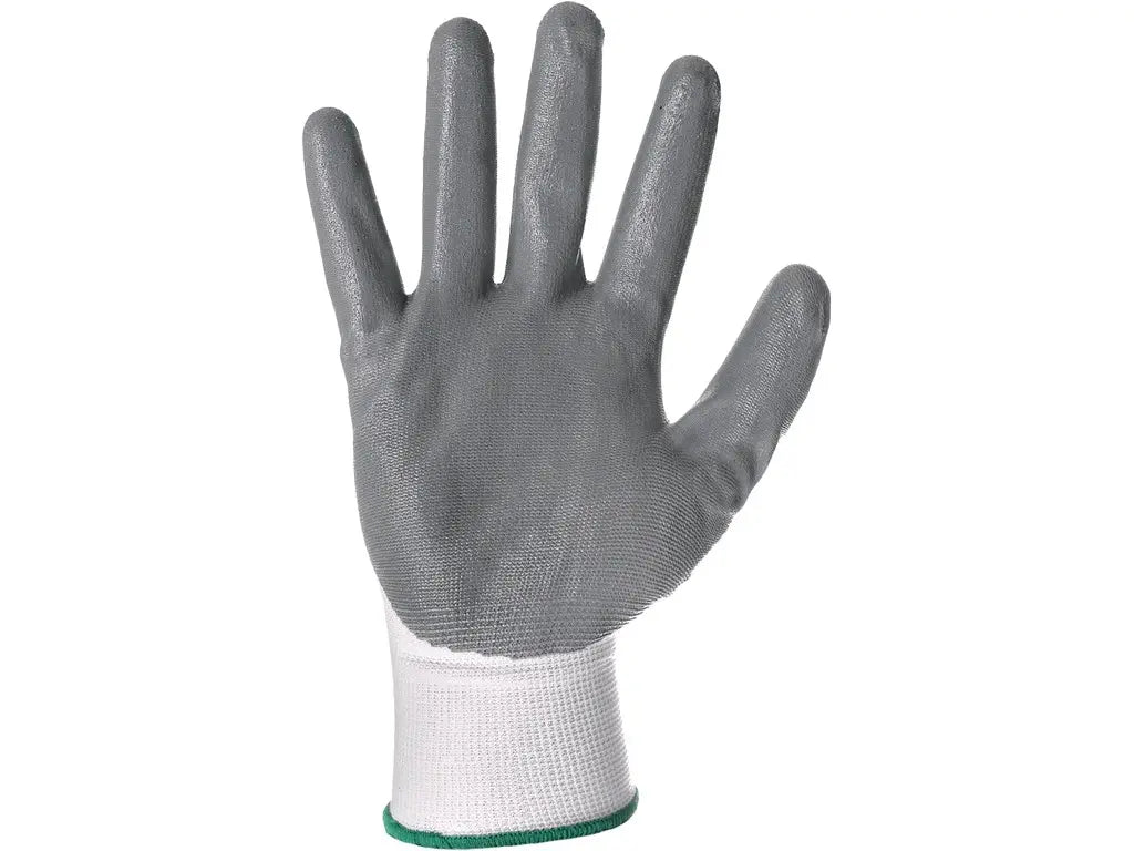 Guanti ABRAK spalmati in nitrile (foam) con palmo/dita rivestiti, maglia senza cuciture, vista palmo – Cat. II, EN 388, EN ISO 21420 – PWSTORE