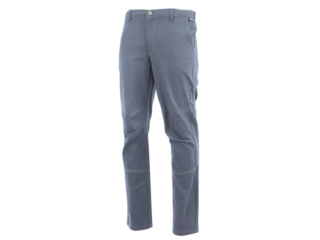 Pantalone da lavoro invernale Corsaro Flex grigio in cotone elasticizzato da 300 g/m² con cuciture rinforzate e vestibilità ergonomica.
