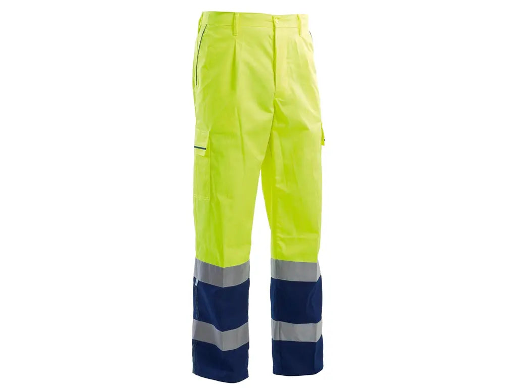 pantaloni alta visibilità giallo navy da lavoro 210 g/m2