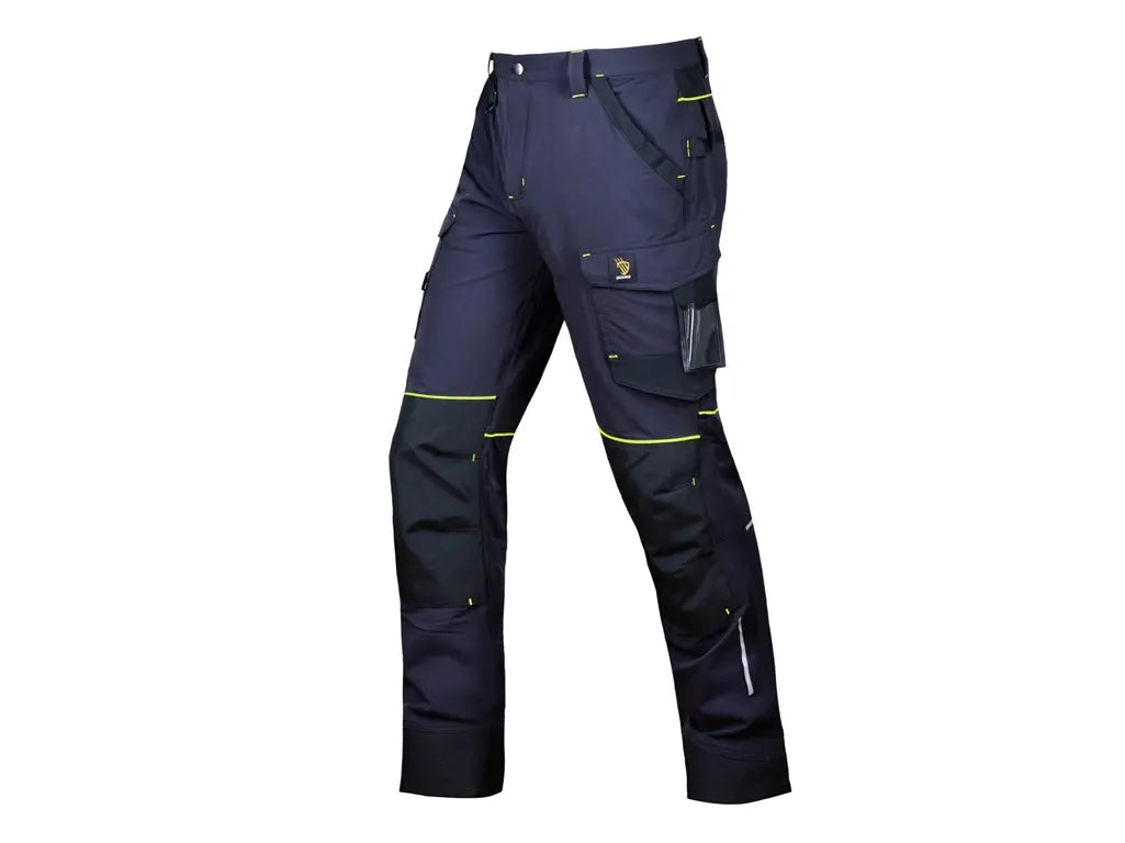 Pantaloni da lavoro TECHTREK 4-way stretch blu navy con rinforzi Oxford – PWSTORE