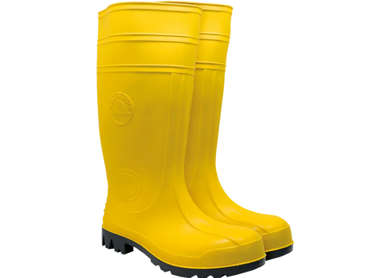 Stivali antinfortunistici S5 gialli in PVC con puntale acciaio e lamina – PWSTORE