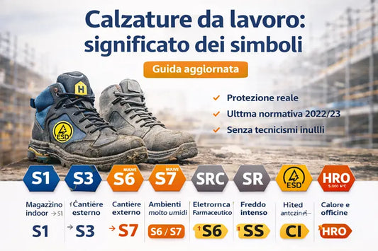 Calzature da lavoro: significato dei simboli di sicurezza
