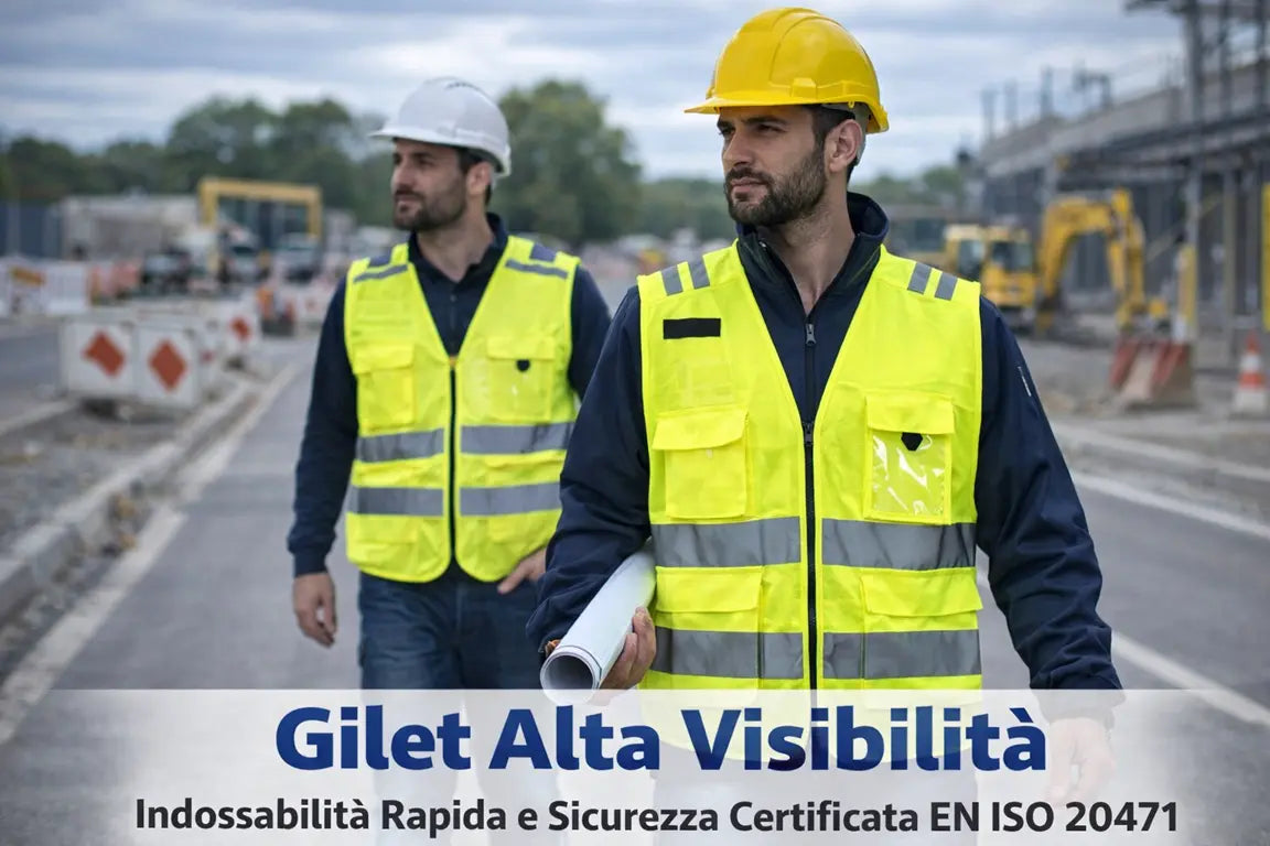 Gilet Alta Visibilità Uomo da Lavoro Multitasche