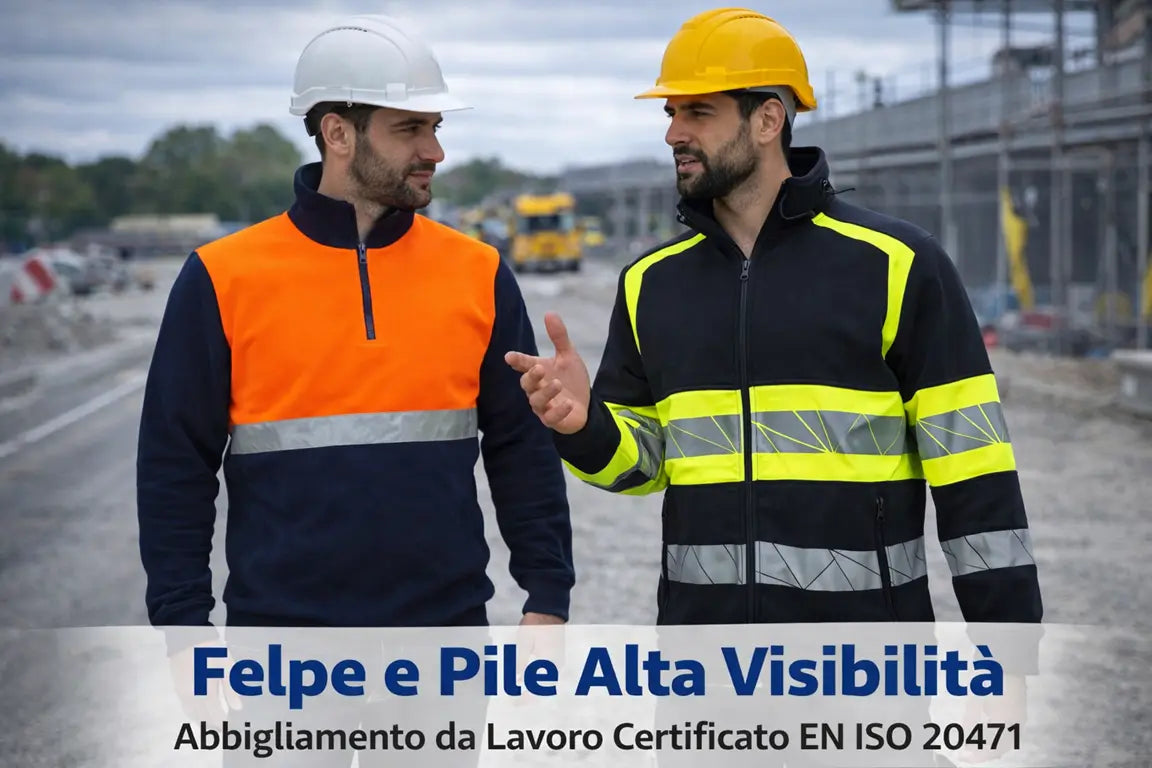 Felpe Alta Visibilità Uomo da Lavoro con Bande Rifrangenti
