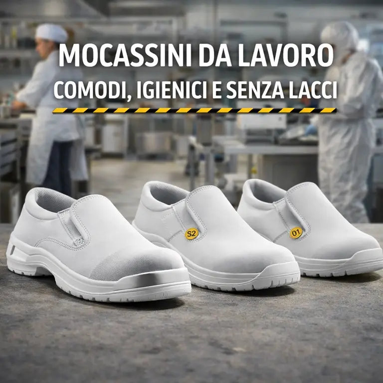 mocassini antinfortunistici per ristorazione e laboratori
