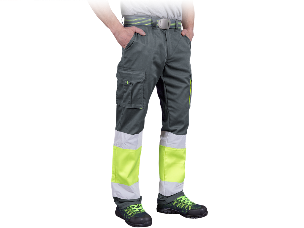 pantaloni alta visibilità Grigio classe 1 BAX EN ISO 20471