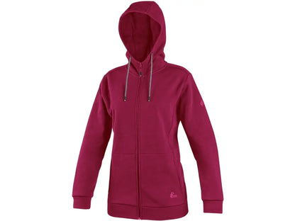 Felpa tecnica femminile con tasche con zip e dettagli riflettenti