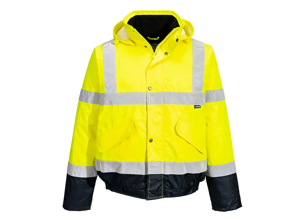 Giubbotto alta visibilità invernale S266 giallo blu impermeabile EN 20471 Classe 3