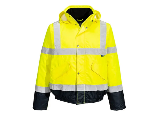 Giubbotto alta visibilità invernale S266 giallo blu impermeabile EN 20471 Classe 3