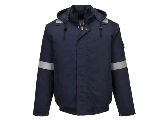 Giacca bomber ignifuga Bizflame Work+ FR imbottita con bande riflettenti – PWSTORE