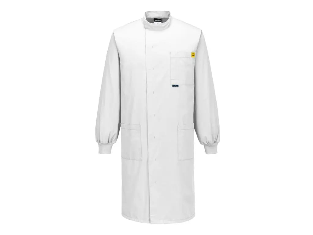 Camice antistatico con polsini in maglia e 3 tasche – PWSTORE