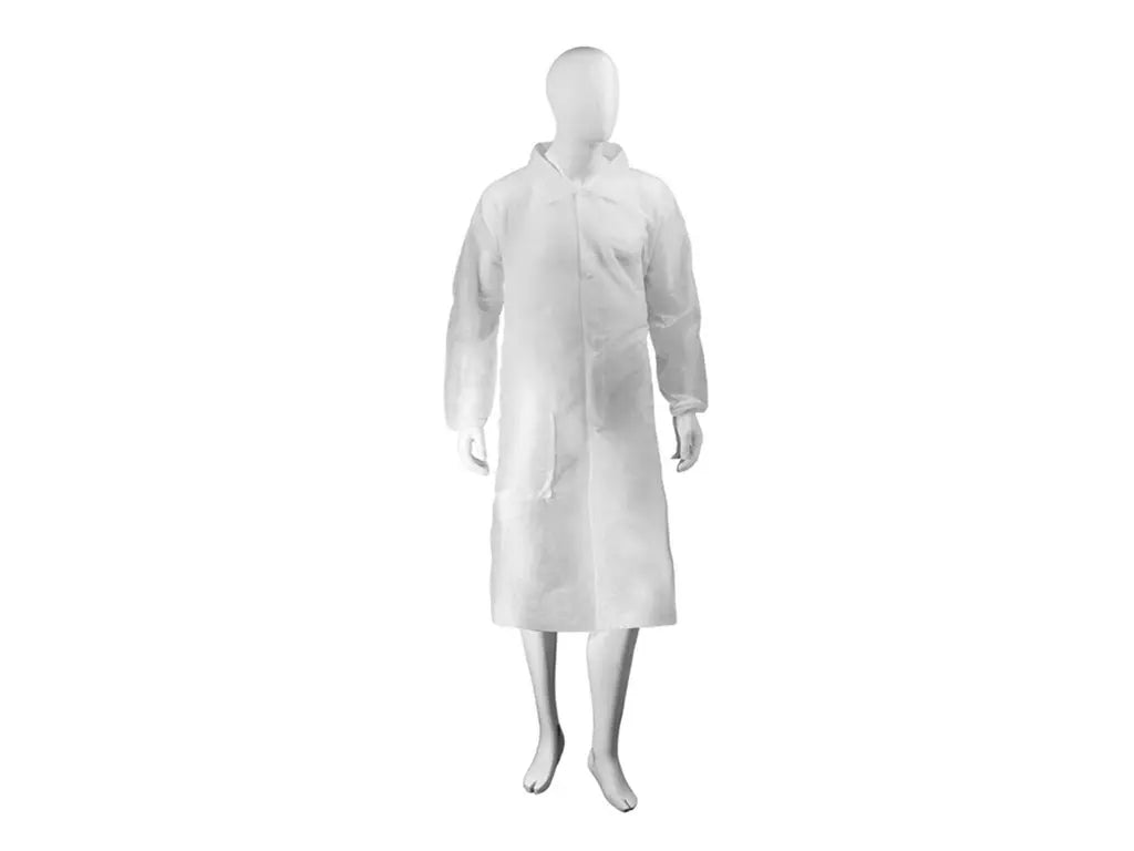 camice laboratorio TNT 30 g/m² 4 bottoni monouso - Bianco