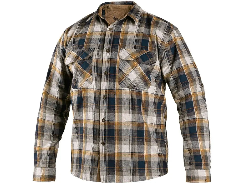 Camicia flanella TIM uomo Giallo/Blu 100% cotone 160 g/m² – PWSTORE