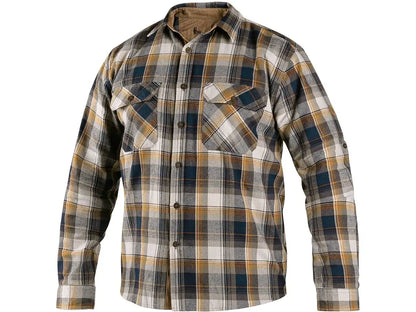 Camicia flanella TIM uomo Giallo/Blu 100% cotone 160 g/m² – PWSTORE