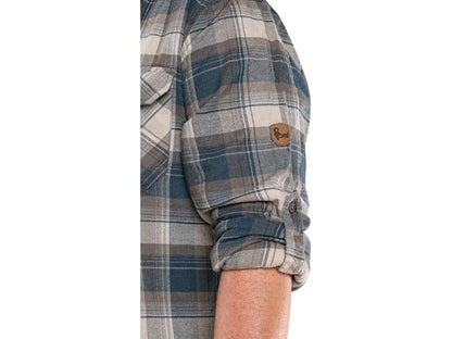 Camicia da lavoro maniche arrotolabili con fermo – stile workwear