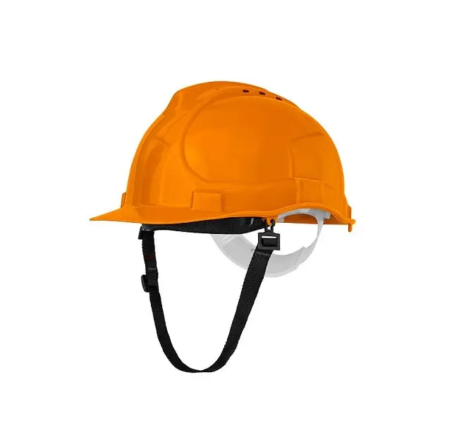 Casco da lavoro Bratek ventilato con sottogola Arancio – EN 397 – PWSTORE