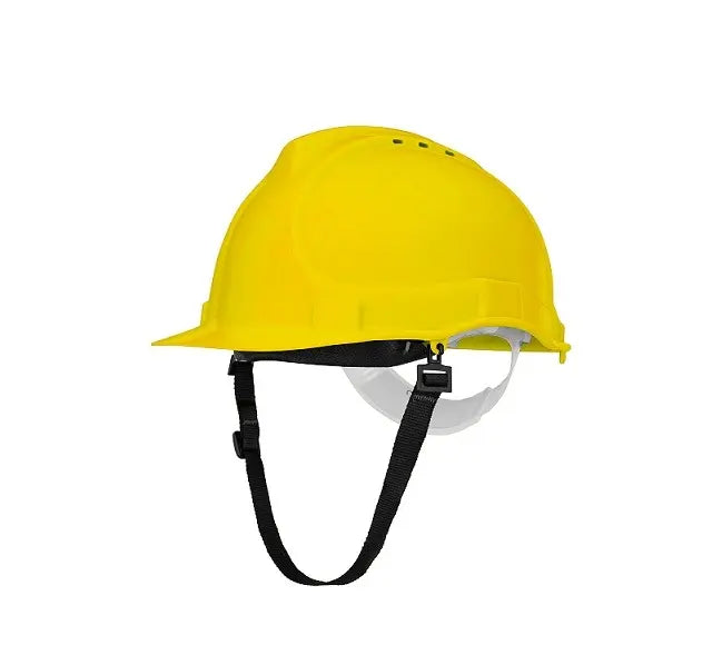 Casco da lavoro Bratek Giallo ventilato con sottogola – EN 397 – PWSTORE
