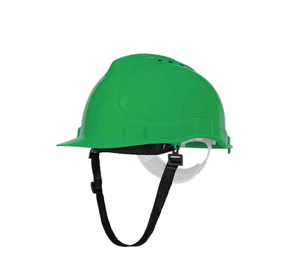 Casco da lavoro Bratek Verde ventilato con sottogola – EN 397 – PWSTORE