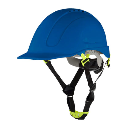 Casco da lavoro MORION in ABS ventilato con sottogola 4 punti – Colore Blu - PWSTORE