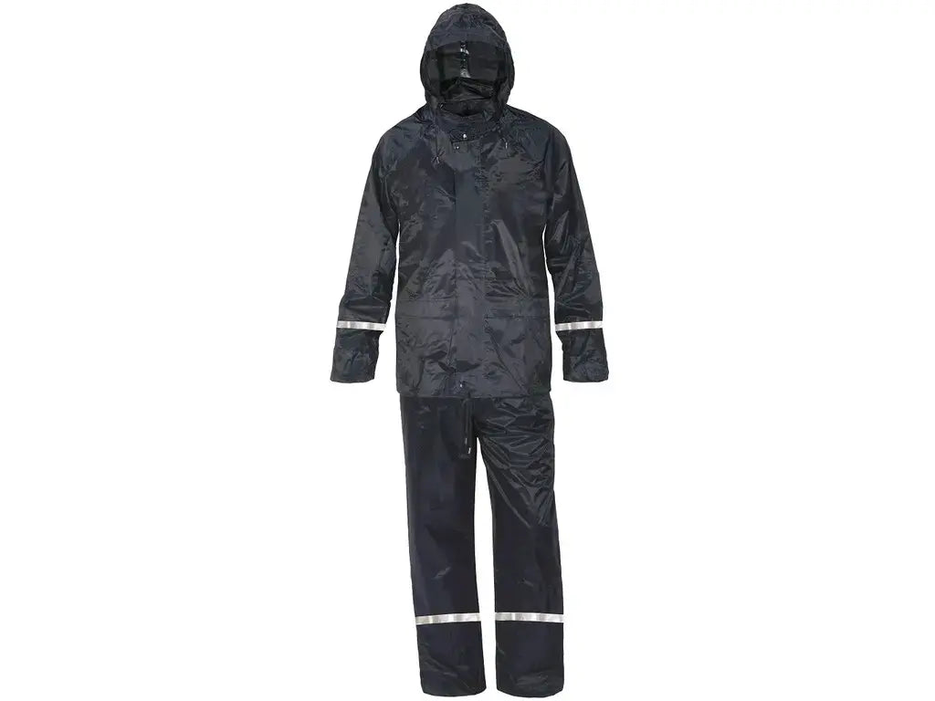 Completo antipioggia PROFI blu giacca e pantaloni impermeabili leggeri – PWSTORE