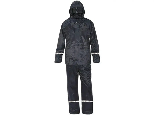 Completo antipioggia PROFI blu giacca e pantaloni impermeabili leggeri – PWSTORE