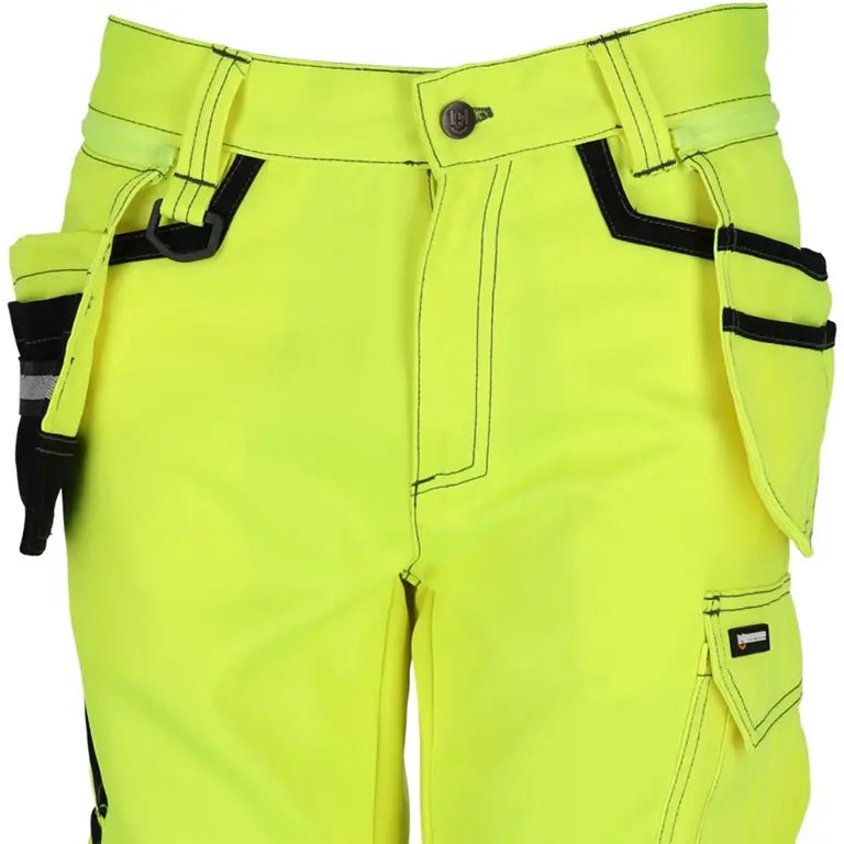 Pantaloni Alta Visibilità Donna Multitasche Giallo/Nero – EN ISO 20471