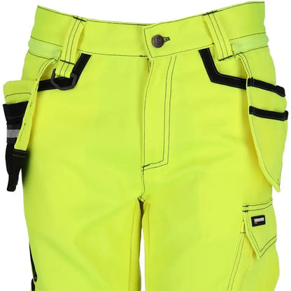 Pantaloni Alta Visibilità Donna Multitasche Giallo/Nero – EN ISO 20471