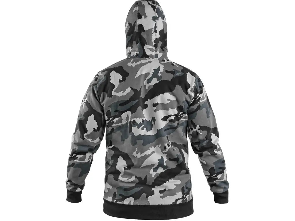 Felpa da lavoro ARYN con cappuccio e tasca a marsupio 300 g/m², vista posteriore – PWSTORE