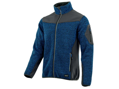 Felpa da lavoro Comfort Plus blu nero con inserti softshell e zip