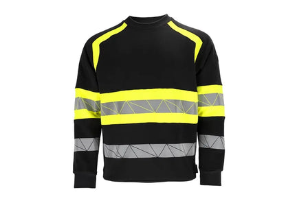 Felpa da lavoro alta visibilità classe 1 con bande riflettenti segmentate