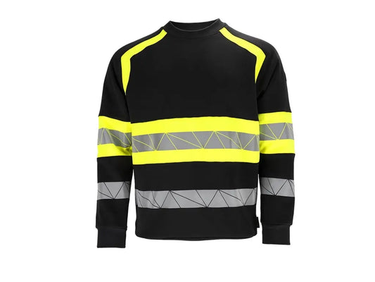 Felpa da lavoro alta visibilità classe 1 con bande riflettenti segmentate