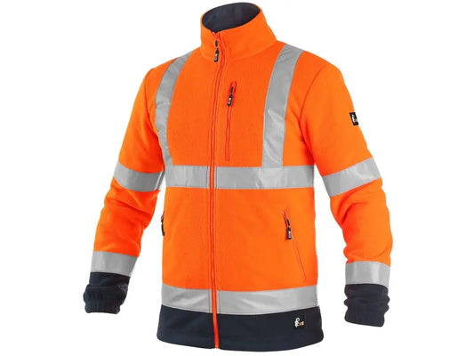 Pile da lavoro alta visibilità PRESTON arancio blu con bande riflettenti
