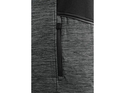 Felpa uomo aderente 94 poliestere 6 elastan con tasca petto zip e dettagli riflettenti