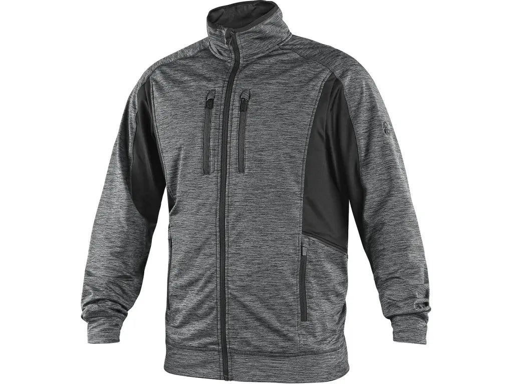 Felpa da lavoro uomo LEONIS con zip elasticizzata 240 g m2 tasche con cerniera