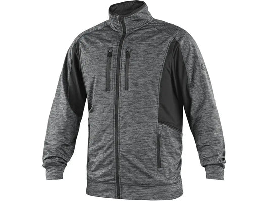 Felpa da lavoro uomo LEONIS con zip elasticizzata 240 g m2 tasche con cerniera