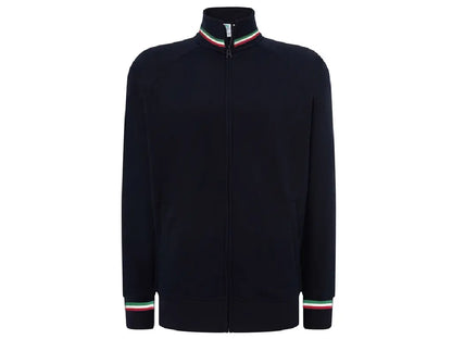 Felpa unisex Premium Italia JHK zip intera, 290 g/m², OEKO-TEX® – blu navy
