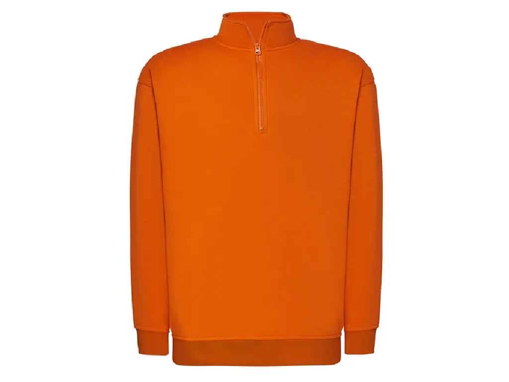 Felpa unisex JHK PREMIUM mezza zip 290 g/m², colore Arancio