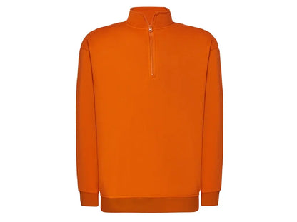 Felpa unisex JHK PREMIUM mezza zip 290 g/m², colore Arancio
