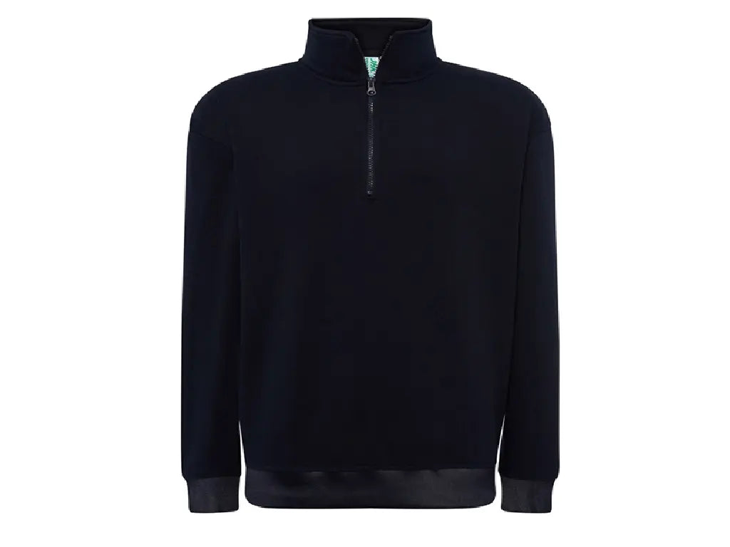 Felpa unisex JHK PREMIUM mezza zip 290 g/m², colore Blu Navy