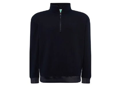 Felpa unisex JHK PREMIUM mezza zip 290 g/m², colore Blu Navy