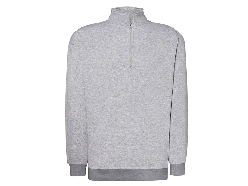 Felpa unisex JHK PREMIUM mezza zip 290 g/m², colore grigia